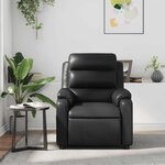 vidaXL Fauteuil de massage inclinable Noir Similicuir