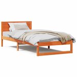 vidaXL Cadre de lit Marron 80 x 200 cm Bois de pin massif