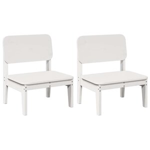 vidaXL Chaises de jardin lot de 2 blanc 60x52 5x72 cm bois massif pin