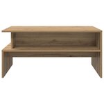 vidaXL Table basse Chêne artisanal 90 x 55 x 42 5 cm Bois d'ingénierie