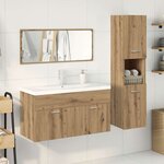 vidaXL Ensemble de meubles salle de bain 4 Pièces bois d'ingénierie