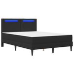 vidaXL Cadre de lit avec bandes LED Noir 160 x 200 cm Simili cuir