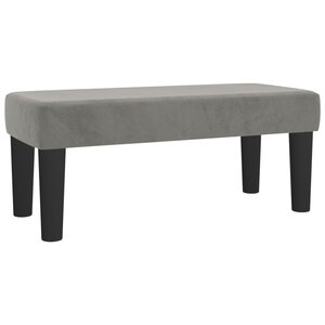 vidaXL Banc Gris clair 70x30x30 cm Velours
