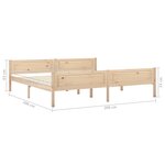 vidaXL Cadre de lit sans matelas bois massif de pin 200x200 cm