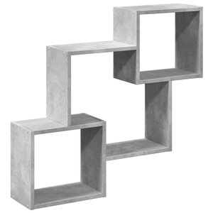 vidaXL Armoire murale 78x18x71 cm gris béton bois d'ingénierie