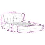 vidaXL Cadre de lit avec tête de lit Cappuccino 140x190 cm Similicuir