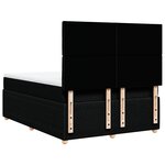 vidaXL Sommier à lattes de lit avec matelas Noir 140x190 cm Tissu