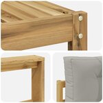 vidaXL Ensemble de canapés d'extérieur 9 pc Blanc et gris clair