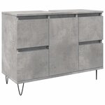 vidaXL Armoire salle de bain gris béton 80x33x60cm bois d'ingénierie