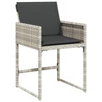 vidaXL Ensemble de salle à manger pour jardin 5 Pièces Gris clair