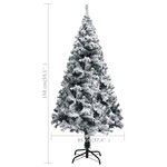 vidaXL Sapin de Noël artificiel avec neige floquée vert 150 cm PVC