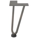 vidaXL Pieds en épingle à cheveux pour table basse 4 pièces Acier naturel 20 cm Acier massif