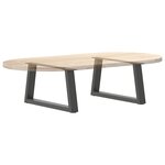 vidaXL Pieds de table basse en forme de V  2 pièces  anthracite  60 x (30-31 3) cm  acier