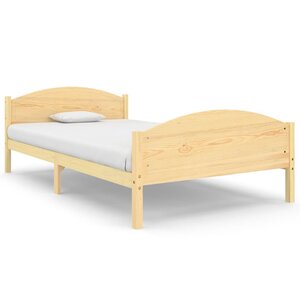 vidaXL Cadre de lit Bois de pin massif 120x200 cm