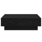 vidaXL Table Basse Bois Noir Bois d'ingénierie 90 x 90 x 28 cm