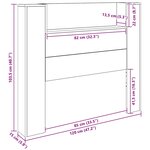 vidaXL Tête de lit Bois ancien 120 x 15 x 103 5 cm Bois d'ingénierie