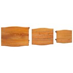 vidaXL Tables d'appoint emboîtables 3 pièces Naturel 60 x 45 x 60 5 cm