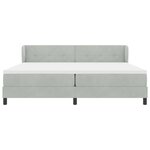 vidaXL Lit à ressorts avec matelas Gris clair 200 x 200 cm Velours