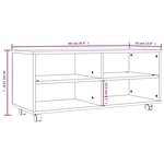 vidaXL Meuble TV sur roulettes Sonoma gris 90x35x35 cm Bois ingénierie