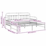 Cadre de lit jour vidaXL avec lit gigogne Blanc 90x200 cm Acier
