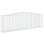 vidaXL Paniers à gabions arqués 20 Pièces 400x50x120/140 cm Fer galvanisé