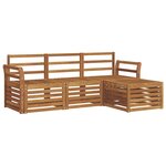 vidaXL Ensemble de canapés d'extérieur 4 pc Naturel