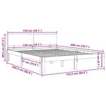 vidaXL Cadre de lit sans matelas blanc 150x200 cm