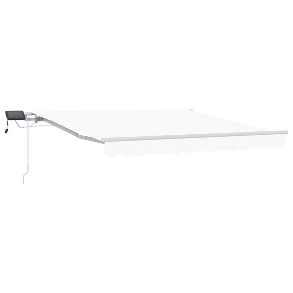 vidaXL Auvent Rétractable Manuel avec LED Blanc 300x250 cm