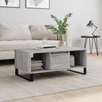 vidaXL Table basse Sonoma gris 90x50x36 5 cm Bois d'ingénierie