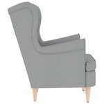 vidaXL Fauteuil gris clair 74x84x100 cm tissu