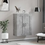 vidaXL Armoire murale gris béton 69 5x34x90 cm bois d'ingénierie