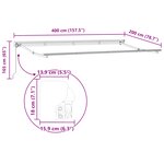 vidaXL Cadre d'Auvent Semi-Cassette Rétractable à Opération Manuelle en Métal