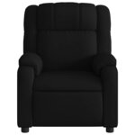 vidaXL Fauteuil inclinable de massage noir tissu