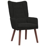 Fauteuil Relaxant en Velours Noir