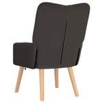Chaise Relaxante vidaXL Gris Foncé Tissu en Laine Bouclée