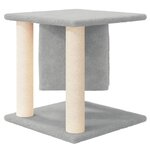 vidaXL Arbre à chat avec griffoirs en sisal Gris clair 37 cm