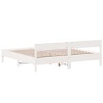 vidaXL Cadre de lit sans matelas blanc 180x200 cm bois massif de pin
