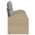 vidaXL Canapé de jardin Beige 124 x 62 x 69cm polyrotin