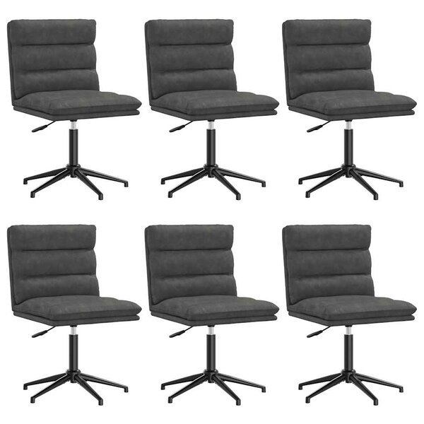 vidaXL Chaises à manger lot de 6 noir similicuir