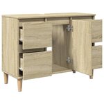 vidaXL Meuble d'évier chêne sonoma 80x33x60 cm bois d'ingénierie