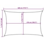 vidaXL Voile d'ombrage 160 g/m² rectangulaire gris clair 2x3 m PEHD
