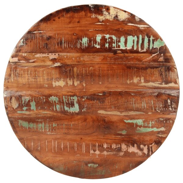 vidaXL Dessus de table Ø 70x1 5 cm rond bois massif de récupération