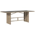 vidaXL Ensemble de bistro de jardin 9 Pièces coussins marron poly rotin
