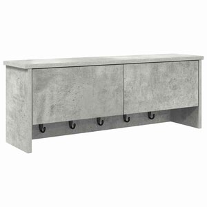 vidaXL Porte-manteau mural avec étagère Gris béton 80 x 20 x 30 cm