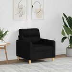 vidaXL Fauteuil Noir 60 cm Tissu