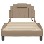 vidaXL Cadre de lit avec LED sans matelas cappuccino 90x200 cm