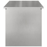 vidaXL Boîte de Rangement Extérieure Argent 100 x 50 5 x 50 cm Acier