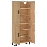 vidaXL Buffet haut Chêne sonoma 69 5x34x180 cm Bois d'ingénierie