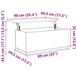 vidaXL Table basse Chêne fumé 90x44 5x45 cm Bois d'ingénierie