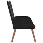 vidaXL Chaise de relaxation Noir Velours